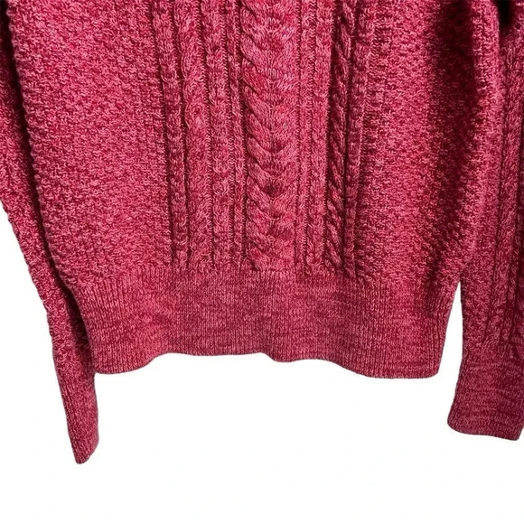 GAP Women's Pink Cable Knit Pullover Sweater Size M Casual Fall - Picture 10 of 13